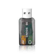USB Sound Card External Mini Sound Card USB to 3.5Mm Interface Stereo Audio Adap