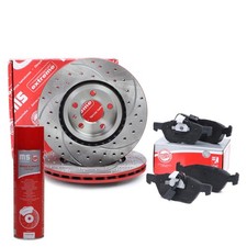 Bremsscheiben + Bremsbeläge + Bremsenreiniger vorne für ALFA ROMEO 156, SPIDER