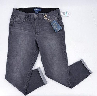 Democracy Jeans Womens 16 Dark Grey Karessa Skinny Absolution Ankle Skimmer
