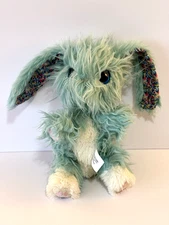 Scruff A Luvs Bunny Rabbit Blue Plush 9" Stuffed Animal Floral Ears 2017 Moose