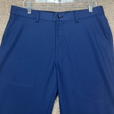 Greg Norman for Tasso Elba Men's Navy Blue Golf Performance Pants 32x30 Shark