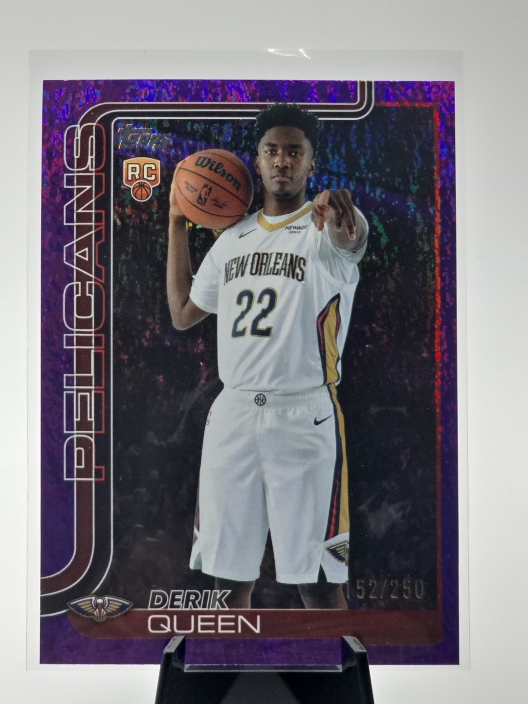 2025-26 Topps - Derik Queen #213 Purple Rainbow /250 (RC)
