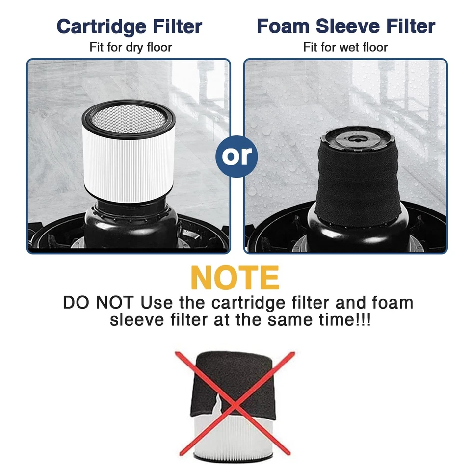 泡沫套过滤器适用于 -Vac 90304 90350 90333 适用于大多数干湿吸尘器... — 第 2/4 张图片