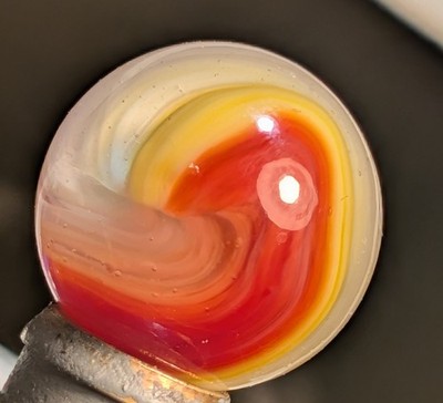 Rare Akro Agate Popeye Shooter Marble 47/64'' Mint 9.7