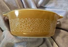 Vintage 472B Brown Pyrex Woodland Pattern Casserole Dish 750 ML