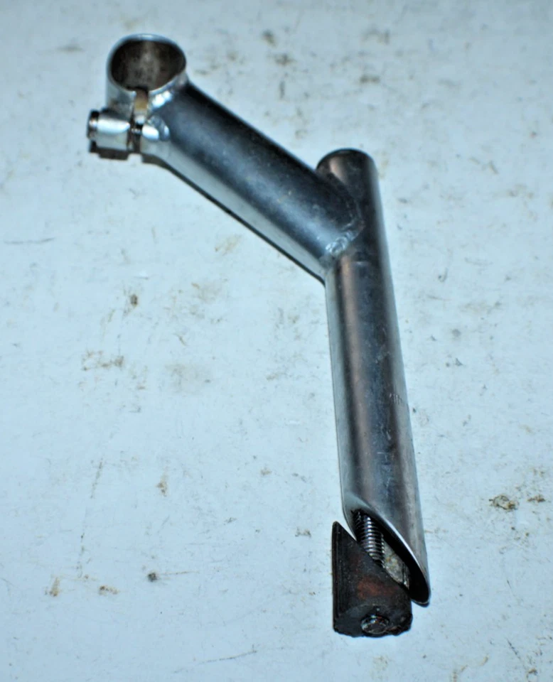 Vástago de pluma de 22,2 mm 25,4 mm 100 mm 45º elevación plata acero MTB híbrido carretera envío EE. UU. Foto 2 de 4