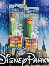Juego de 2 piezas dispensador de caramelos Pez Orange Bird & Tiana 2026 Disney Parks nuevo