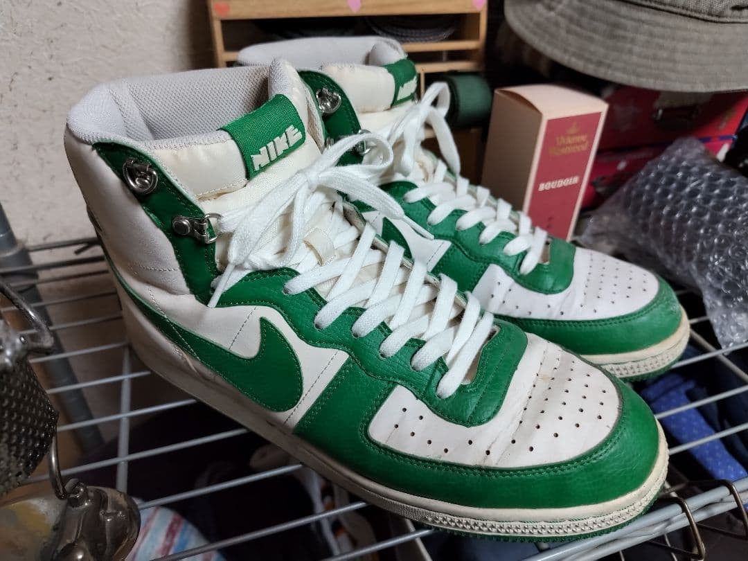 2010 Nike Terminator High Basic White Pine Green … - image 1