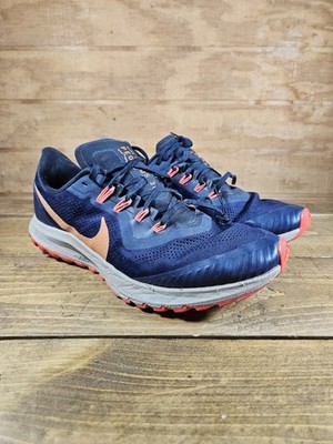 Nike Air Zoom Pegasus Trail 3 Obsidian Blue Crimson Running Shoe Sneaker Size 12