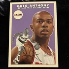 Greg Anthony 2000-01 Fleer Tradition #204 Portland Trail Blazers Autographed