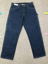 Dickies LU20RNB Carpenter Jeans Mens 32x30 Blue Relaxed Straight Denim Workwear