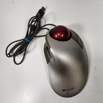 Microsoft Trackball Explorer 1.0 USB PS2 Optical Ergonomic Mouse Tested 