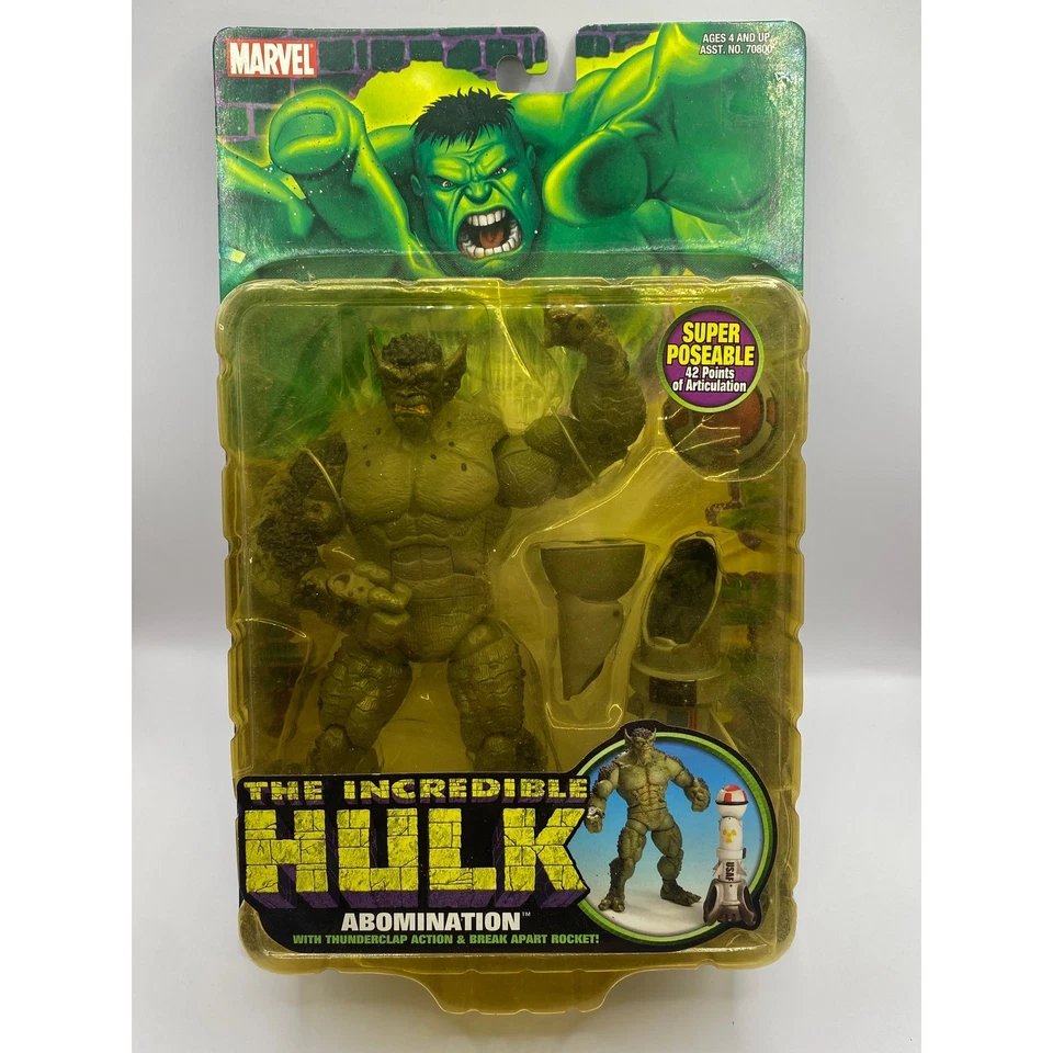 Figura de acción Marvel The Incredible Hulk Abomination 2003 Toy Biz Super Posable Foto 2 de 4