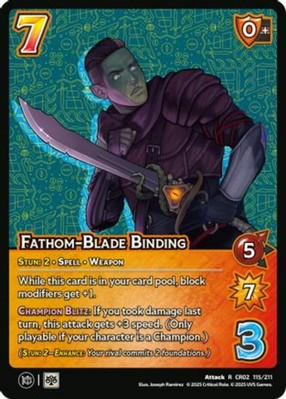 1X-Fathom-Blade Binding - 115/211 - R - Holofoil-CR02-Heroes of Exandria-Univers
