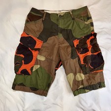 Pantalones Cortos G-Star RAW Camuflados Carga Para Hombre 32 Utilidad Sueltos Largos
