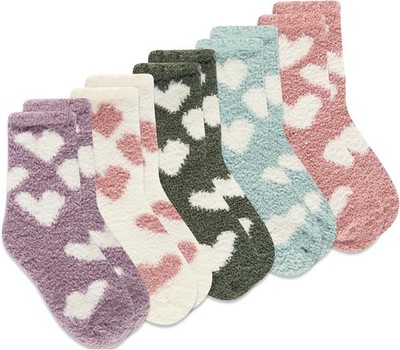 Kuschelsocken Damen 5 Paar Schlafsocken Damen Flauschsocken Thermo Flauschige