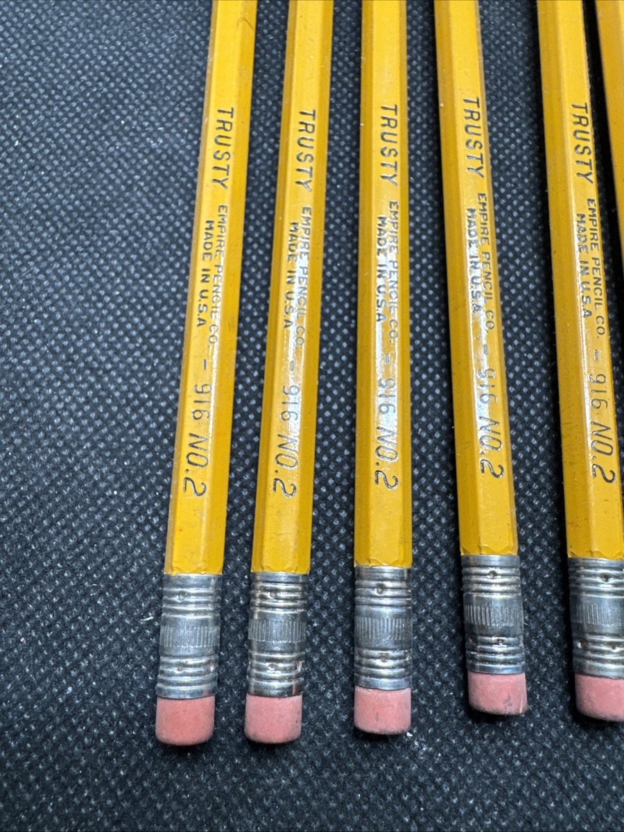 Empire Trusty Pencils No 916 NO 2: 8 Pencil Lot Made In USA | eBay