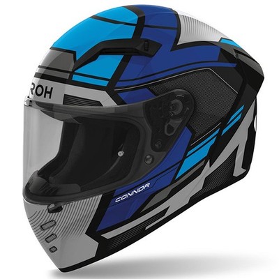 AIROH CONNOR EGO BLAU GRAU SCHWARZ GLANZ MOTORRAD MOTORRAD INTEGRALHELM