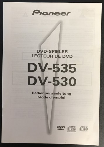 Pioneer DVD Player DV-535 / DV-530 Bedienungsanleitung