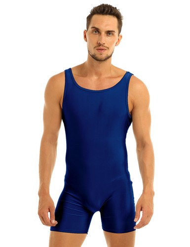 Body para Hombres Ejercicio Leotardo Sin Mangas Traje de Baño Unitard Danza Elástico Deporte - Imagen 23 de 44