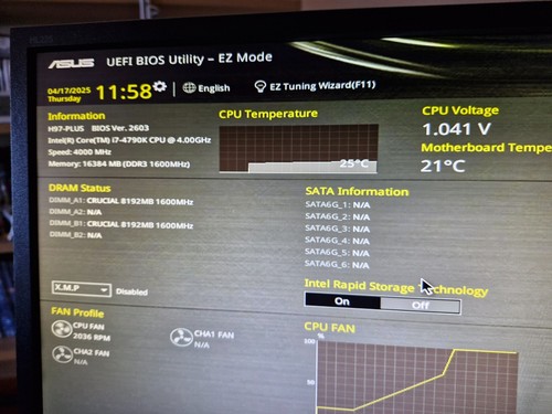KIT PLACA BASE ASUS H97-PLUS+INTEL i7-4790K 4GHz+COOLER+16G-RAM CRUCIAL - Imagen 3 de 23