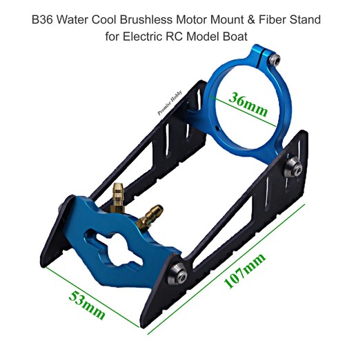 B36 / B40 Water Cool Brushless Motor Mount W/ fiber stand for RC Model Boat - Picture 7 of 30
