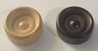 Wooden Checker Piece Black Brown & Tan White (Natural Wood Color) Replacement