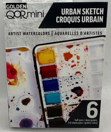 Golden QOR Mini Artist Watercolors 6 Half Pans URBAN SKETCH