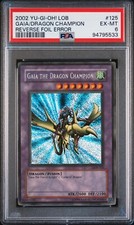 2002 Yu-Gi-Oh! Gaia The Drag/Champ Legend of Blue Eyes LOB REVERSE Secret PSA 6