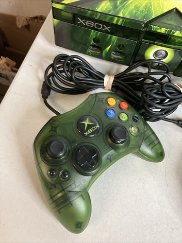 Original Microsoft Xbox Green Halo Special Edition Konsole 2 Controller 20 Spiele - Bild 4 von 17