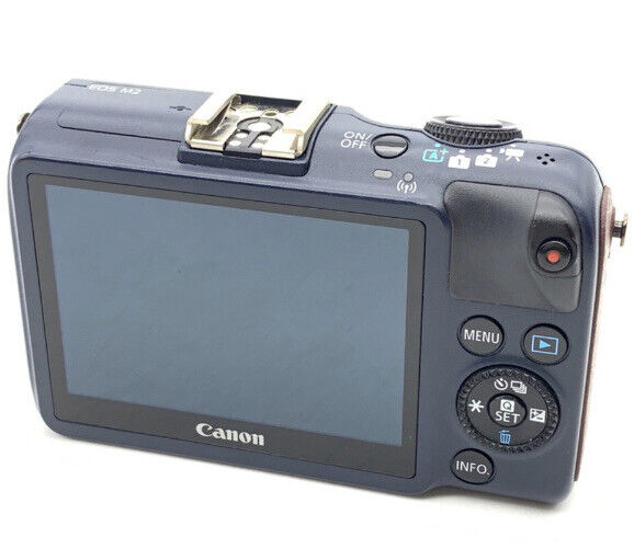 Canon EOS M2 Digital Camera Body Bay Blue Set W. 90ex Flash Made In Japan