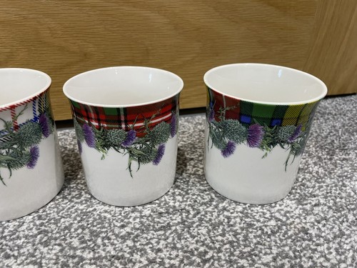 THE LEONARDO COLLECTION `TARTAN` MUGS X 4 - FINE CHINA - 8.6 CM H - VGC - Imagen 12 de 15