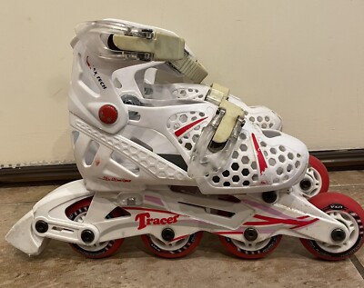 Tracer Roller Derby Flex Tech Adjustable Roller Blades Youth Size 12 13 1