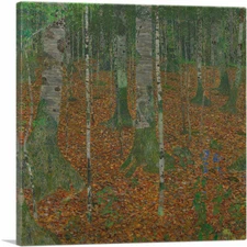 ARTCANVAS Birch Forest 1903 Canvas Art Print by Gustav Klimt