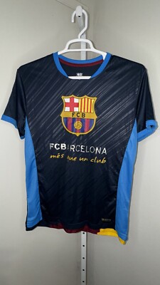 Official FCB BARCELONA Mes Que Un Club Football Soccer Jersey Sz Men's Large