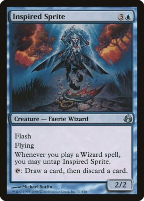 x1 Inspired Sprite x1 MTG Morningtide Magic The Gathering