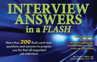 Interview Answers in a Flash: More than 200 flas- paperback, 9780764145940, CPRW