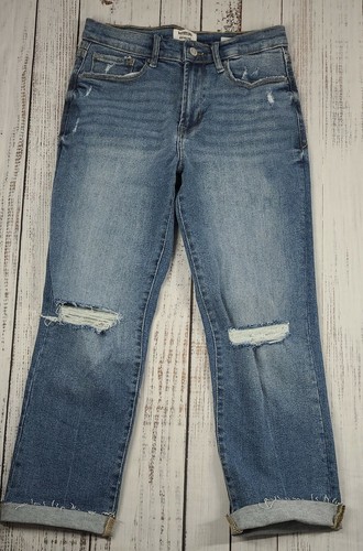 SLIM DISTRESSED CROPPED RAW HEM SIZE 