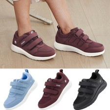 FitVille Women Diabetic Shoes Wide Width Walking Shoes Casual Sneakers Hook Loop