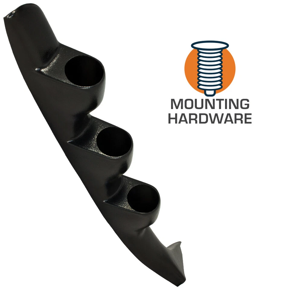 GlowShift Black Triple Gauge 52mm Pillar Pod for 1994-2002 Chevrolet Chevy S-10 - Изображение 3 из 3