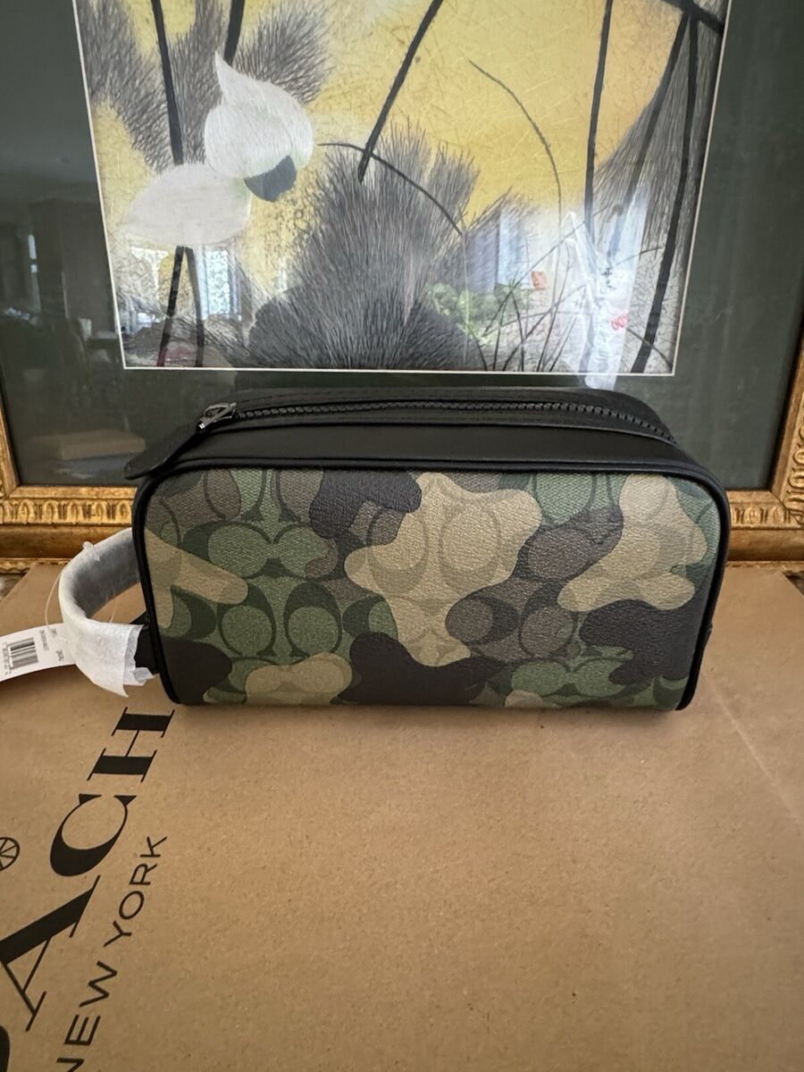 NWT Coach Small Travel Kit In Signature Canvas With Camo NWT Coach Small Travel Kit In Signature Canvas With Camo