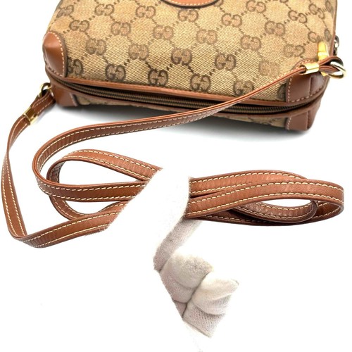 Vintage Gucci Shoulder Bag Purse GG Canvas Brown Authentic - Picture 14 of 22