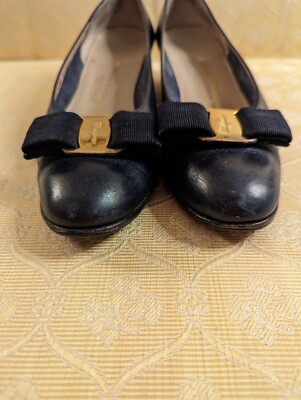 靴 Salvatore Ferragamo shoes Salvatore Ferragamo Women's Shoes Lillaz Navy Calf Leather