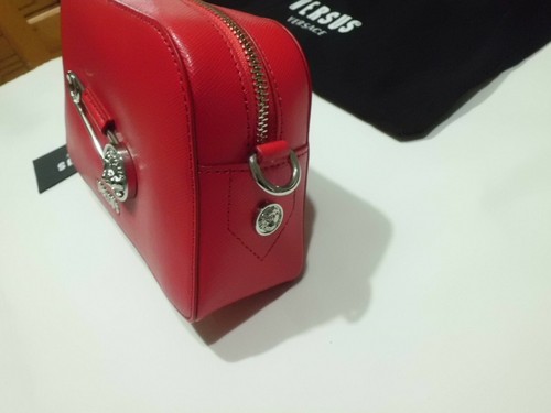 Versace Versus Borsa Tracolla Pelle Saffiano Pin Lion Nuovo - Imagen 4 de 11