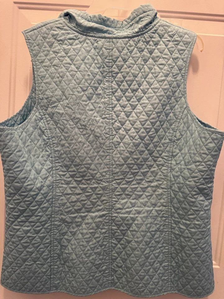 Chaqueta chaleco Sport Savvy talla grande acolchada con diamantes para mujer con cremallera Foto 4 de 4