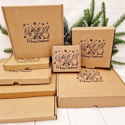 Süße leere Geschenkbox Weihnachten. Mini kleine mittlere Korb Box für Kinder Kinder