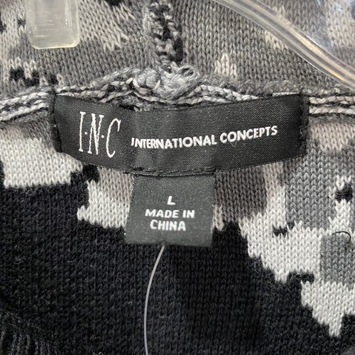 INC Hoodie Sweater Men's Large Gray Space Dye Rad Cyber Print Medium Weight NEW - Picture 17 of 18