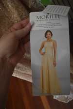 2520 MORILEE GOLD SEQUIN 21564  SZ 26 $299   FORMAL PARTY COCKTAIL DRESS GOWN