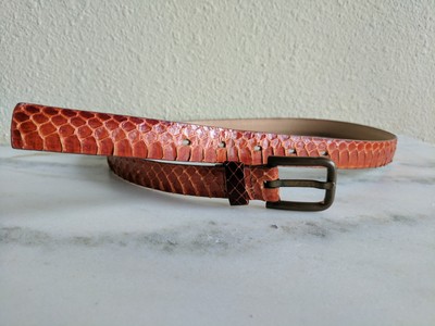 Orange snakeskin belt Clearance