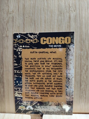 Congo The Movie 🏆Upper Deck 1995 #48 Trading Card 🏆 FREE POST - Picture 2 of 2
